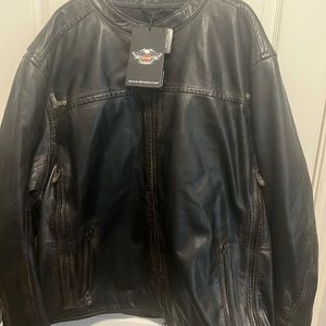 Harley Davidson riding jacket. New with tags. Vintage leather. Willie G. 5Xl